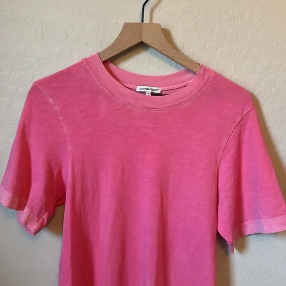 Cotton Citizen x REVOLVE Tokyo 100% Cotton T Shirt Mini Dress Size S Hot Pink - Picture 4 of 9